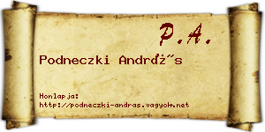 Podneczki András névjegykártya